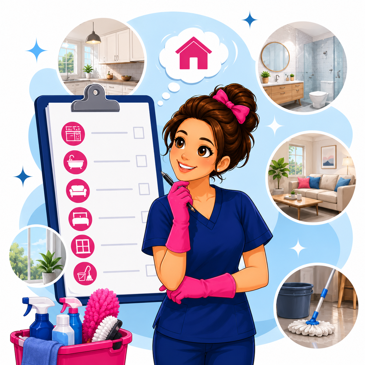 Sweet Lulu's cleaner planning a free estimate checklist